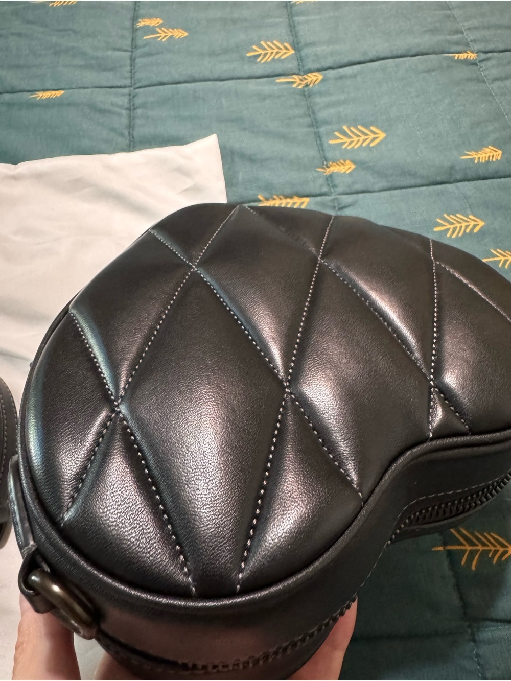 Coach Black Quilted Heart Crossbody - Picture 6 of 11